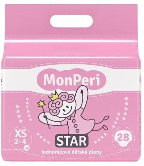 MonPeri EKO Star disposable baby diapers XS (2-4 kg)