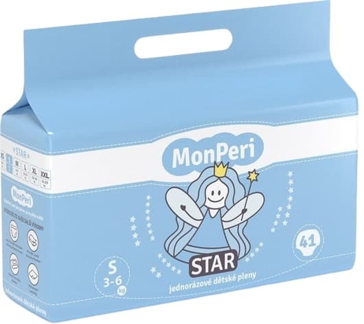 MonPeri EKO Star disposable baby diapers S (3-6 kg)