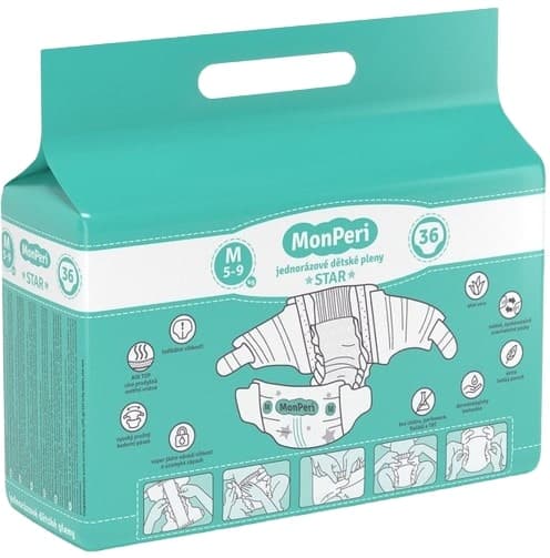 MonPeri EKO Star disposable baby diapers M (5-9 kg)
