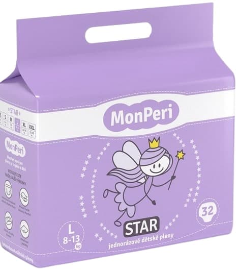 MonPeri EKO Star disposable baby diapers L (8-13 kg)