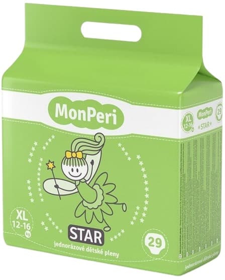 MonPeri EKO Star jednorázové dětské pleny XL (12–16 kg)