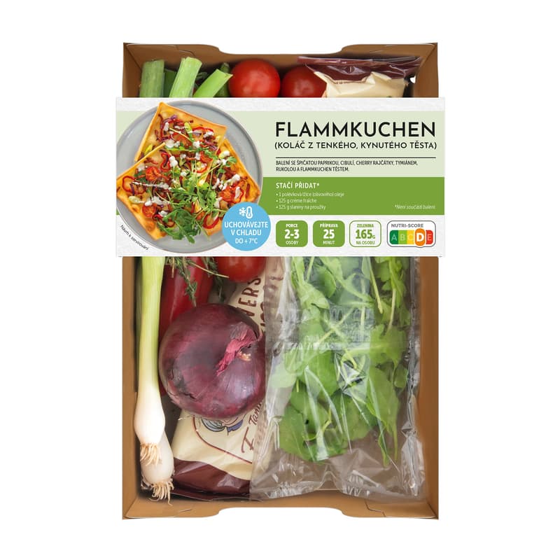 Cooking box - Flammkuchen (Cake from thin, yeast dough)