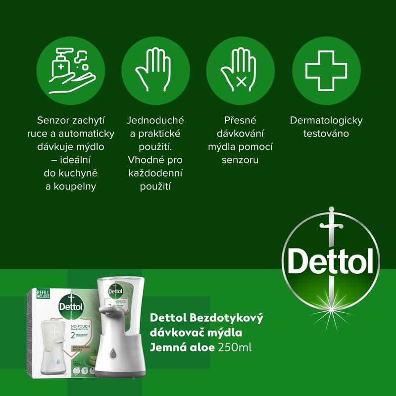 Dettol No-touch automatic hand wash dispenser Aloe vera