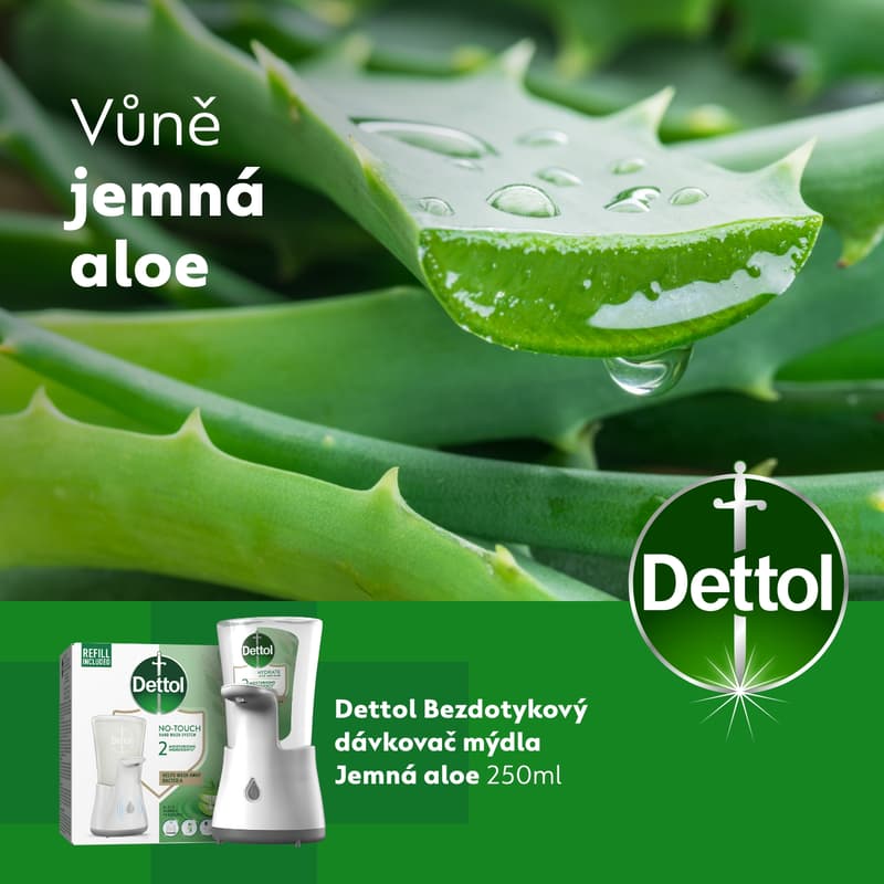 Dettol No-touch automatic hand wash dispenser Aloe vera