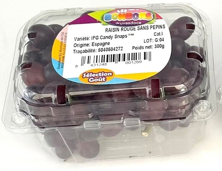 Candy snap grapes (Cukrové hrozny), balení