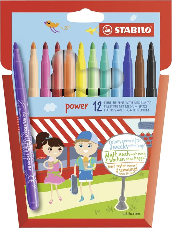 Stabilo Power vláknové fixy, sada