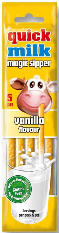 Quick Milk Vanilla Straw into Milk