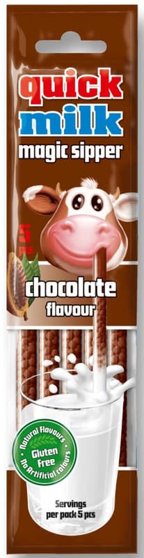 Quick Milk Chocolate Straw into Milk
