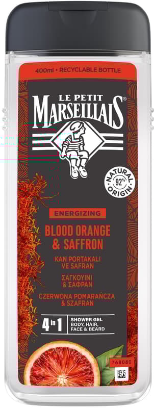 Le Petit Marseillais Pánský sprchový gel 4v1 červený pomeranč a šafrán