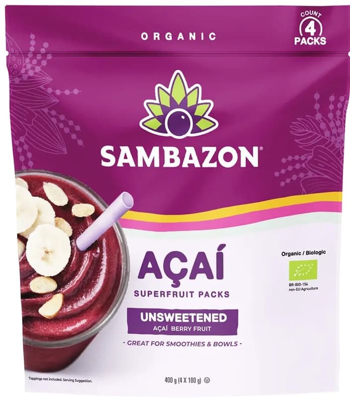 Sambazon BIO Acai Pure unsweetened pulp for smoothies