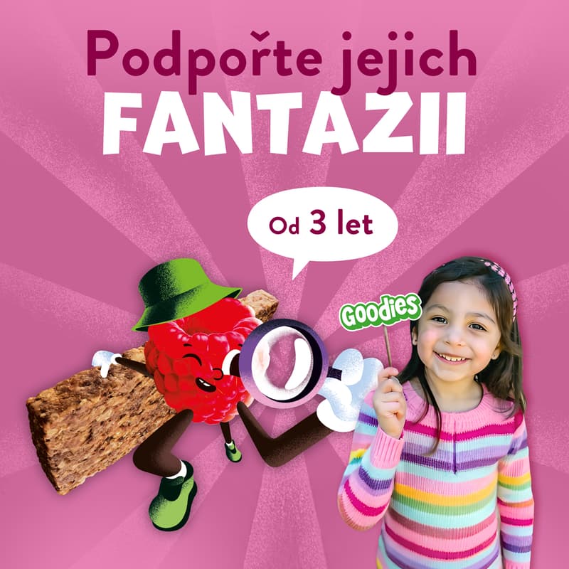 Goodies Ovesné tyčinky malina a jablko 6×23 g