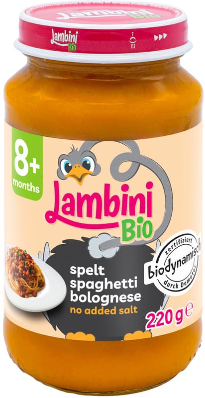 Lambini BIO Demeter side dish spelled spaghetti Bolognese