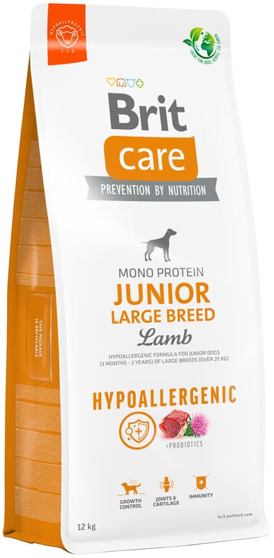 Brit Care Dog Hypoallergenic Junior Large Breed Lamb pro psy