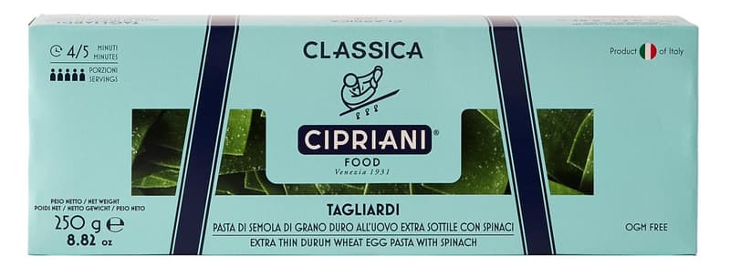 Cipriani Špenátovo-vaječné tagliardi