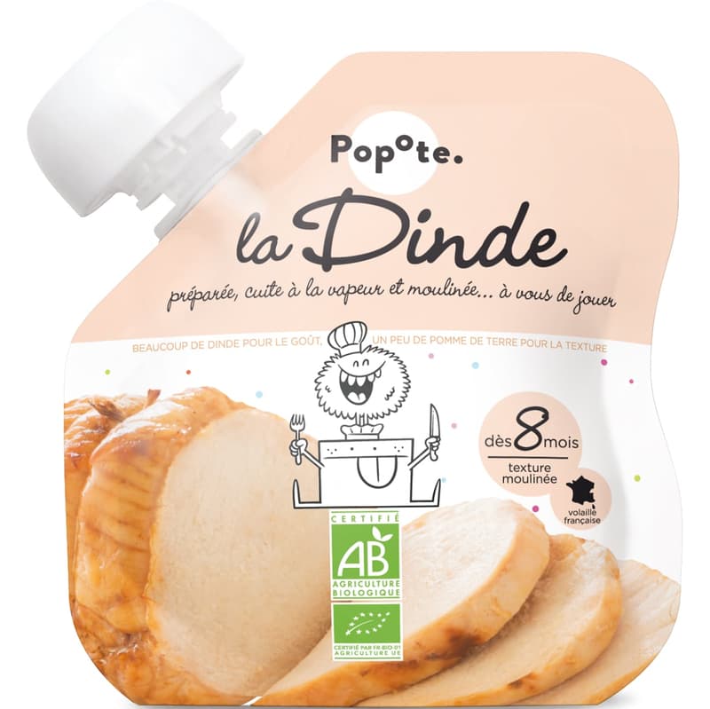 Popote BIO Pocket turkey meat