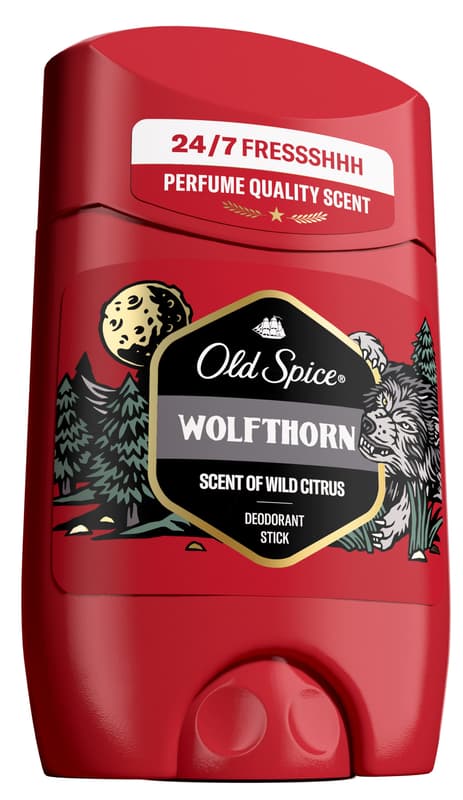 Old Spice Wolfthorn Deodorant Stick For Men 50ml, Aluminium free. 48H Fresh, Perfume Quality Scent