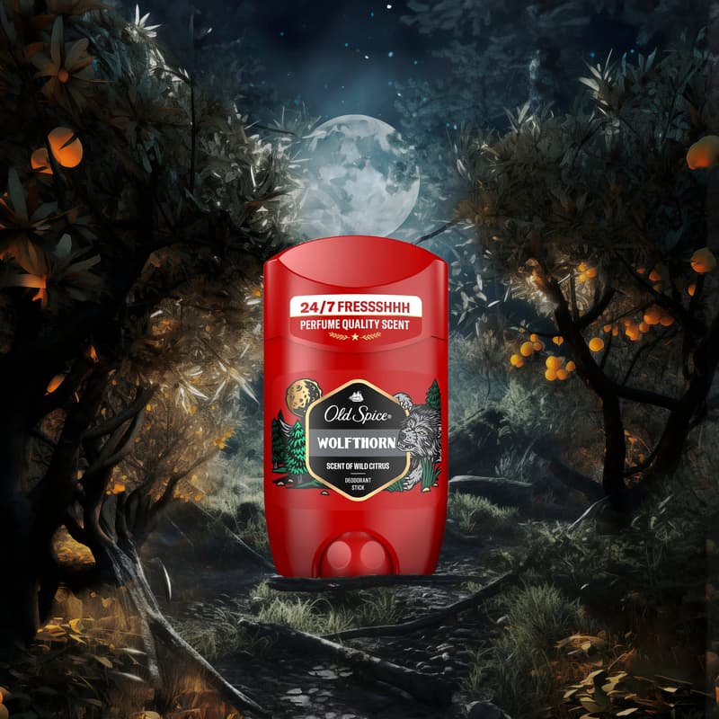 Old Spice Wolfthorn Deodorant Stick For Men 50ml, Aluminium free. 48H Fresh, Perfume Quality Scent