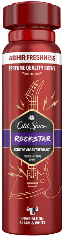 Old Spice Rockstar Men’s Deodorant Body Spray 150ml, Aluminium free, Perfume Quality Scent