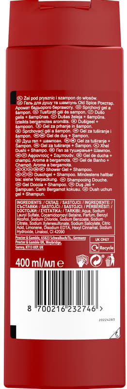 Old Spice Rockstar sprchový gel pro muže 3v1