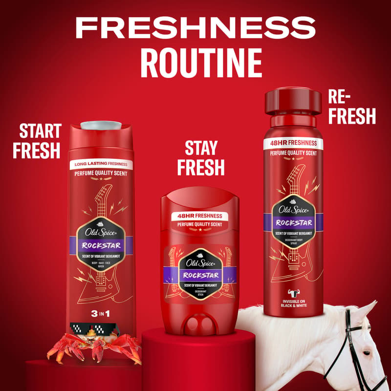 Old Spice Rockstar sprchový gel pro muže 3v1