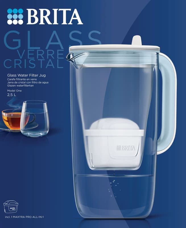 Brita Glass kettle light blue 2.5 l