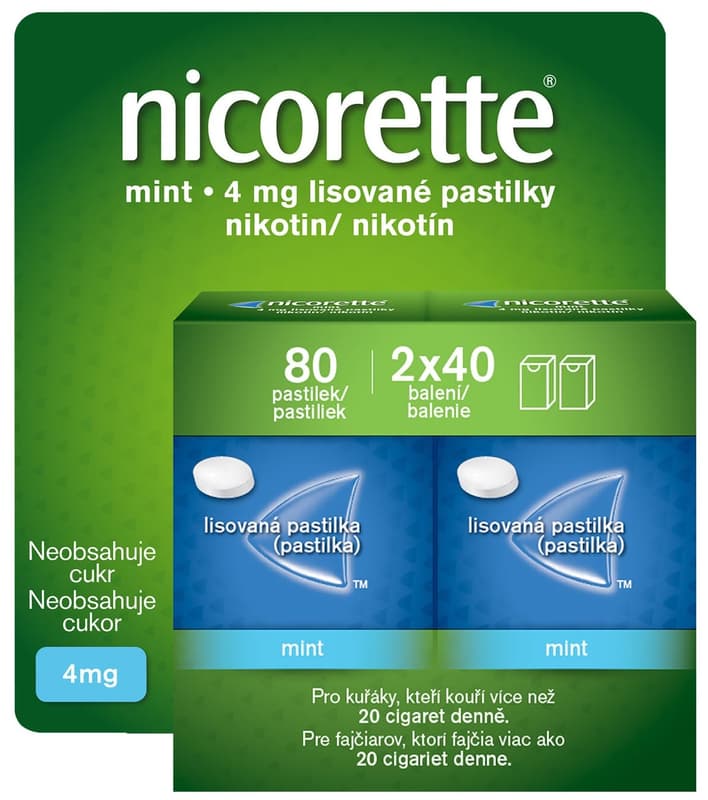 NICORETTE MINT 4MG lisovaná pastilka 2X40