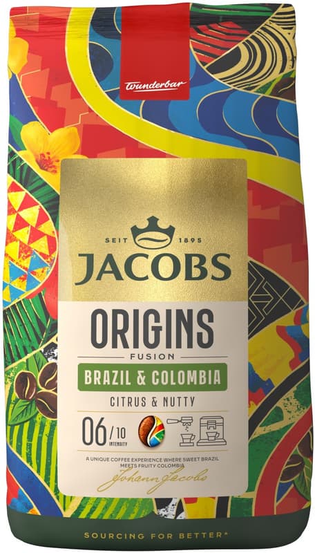 Jacobs Origins Brazil & Colombia zrnková káva