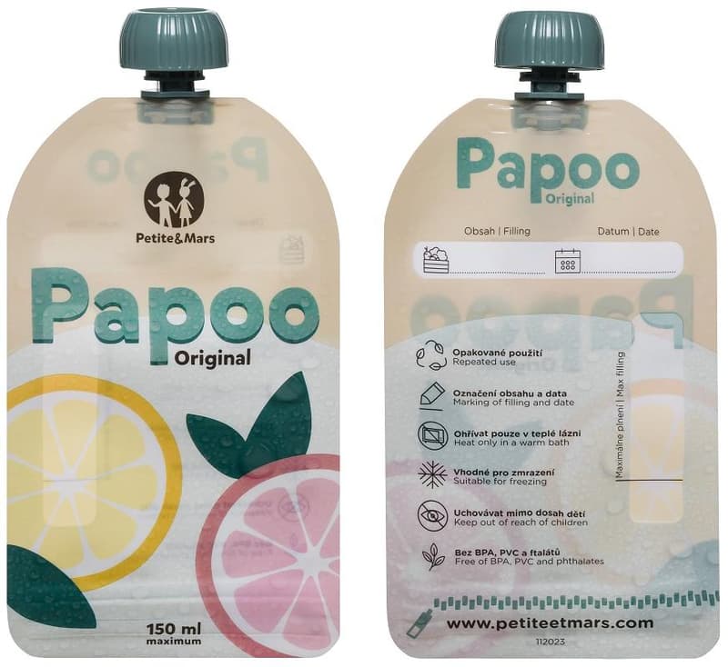 Petite&Mars Food pouch Papoo Original (6x150 g)