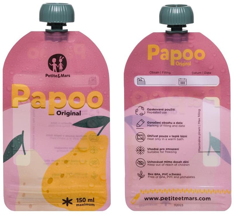 Petite&Mars Food pouch Papoo Original (6x150 g)