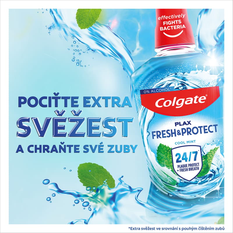 Colgate Plax Cool Mint alcohol-free mouthwash