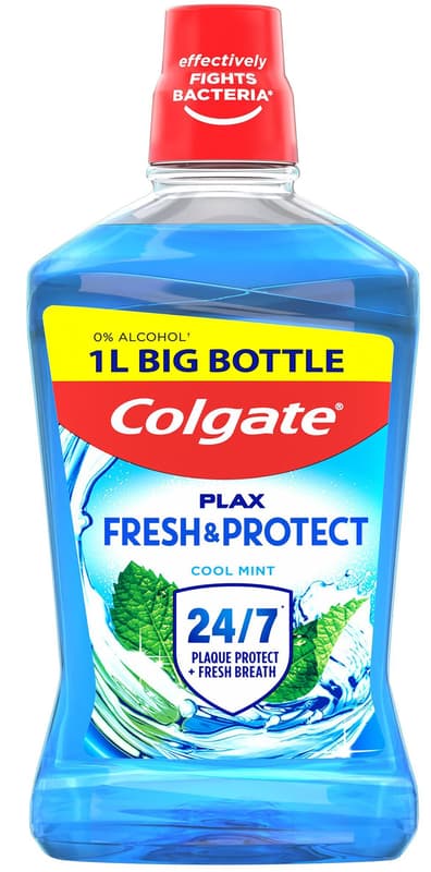 Colgate Plax Cool Mint alcohol-free mouthwash
