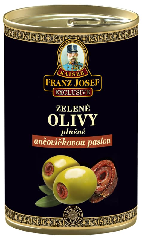 Franz Josef Kaiser Green olives stuffed with anchovy paste