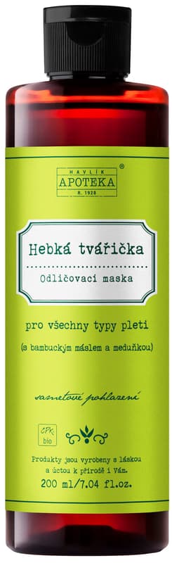 Havlíkova Apotéka BIO Hebká tvářička odličovací maska