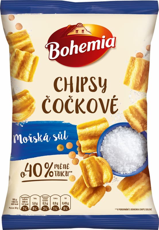 Bohemia Lentils chips with sea salt flavor