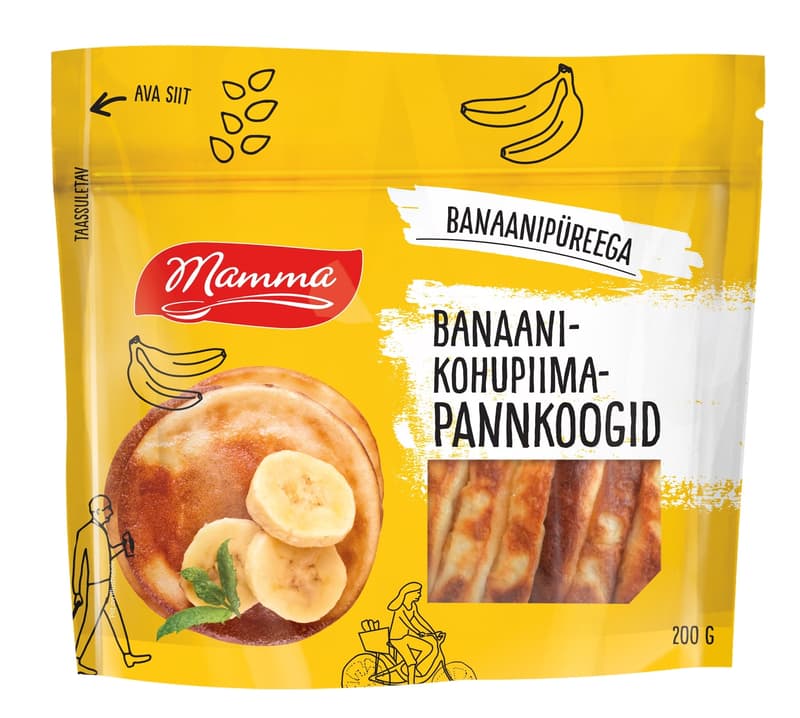 Mamma Curd pancakes with bananas