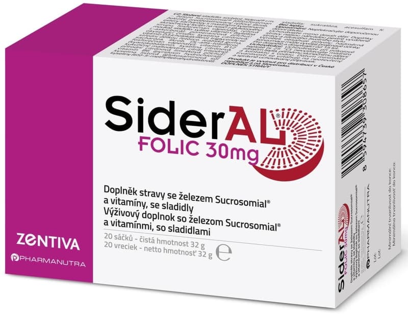 SiderAL Folic 30mg 20 sachets