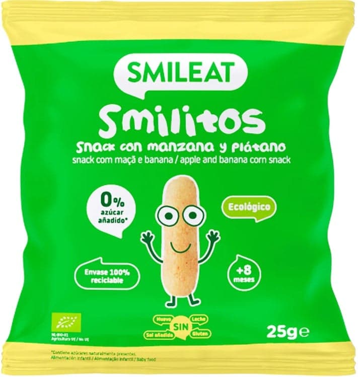 Smileat BIO Corn crisps banana and apple with virgin olive oil and vitamin B1