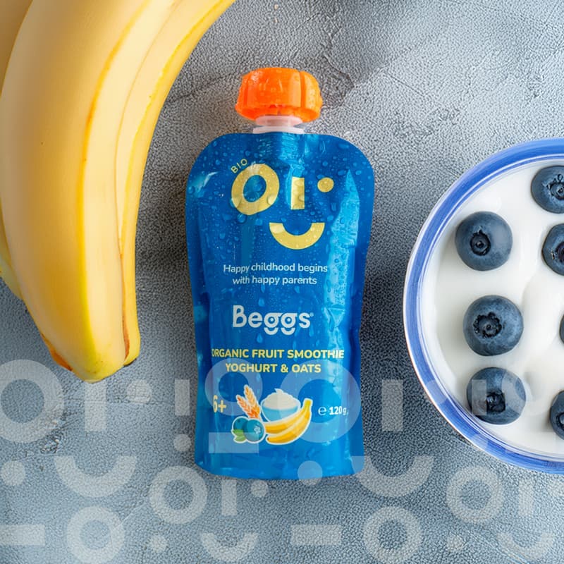 Beggs BIO Smoothie s ovocem, jogurtem a ovesnými vločkami