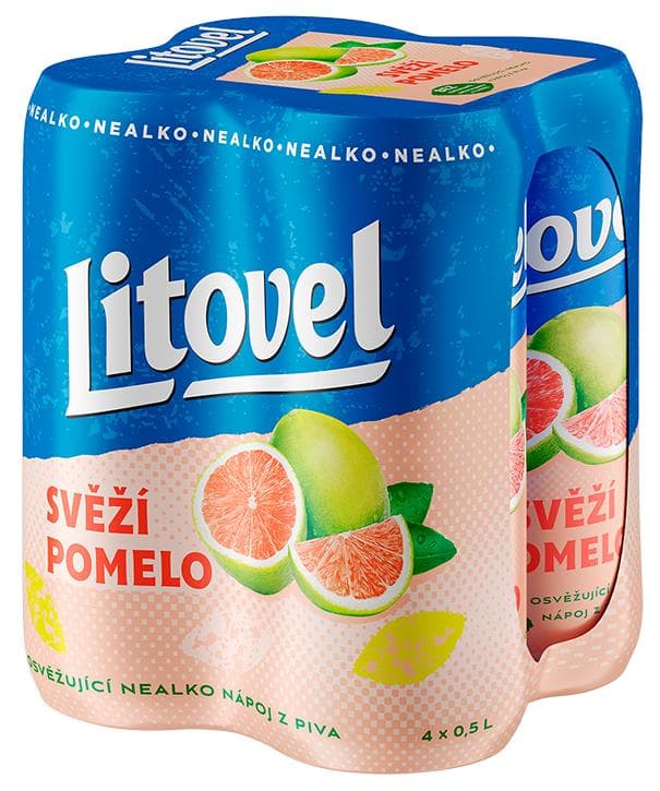 Litovel fresh pomelo non-alcoholic can (4×0,5l)