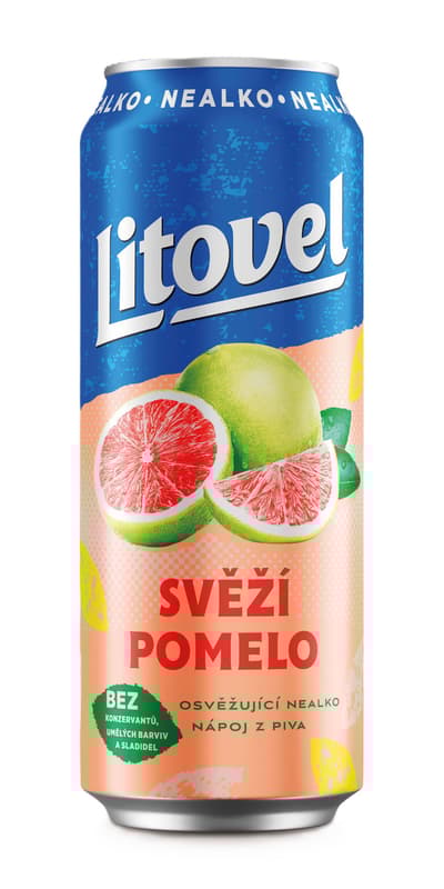 Litovel fresh pomelo non-alcoholic can (4×0,5l)