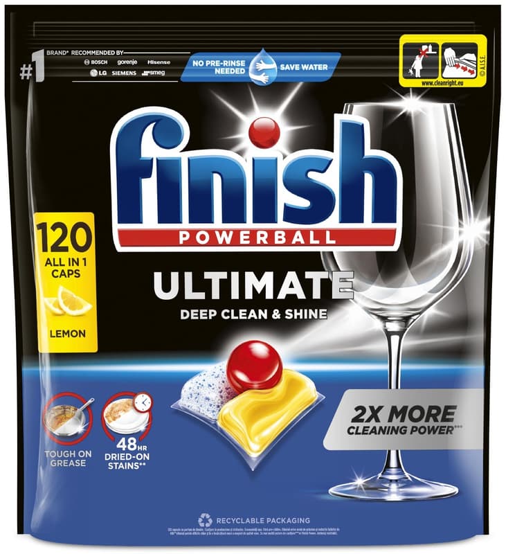Finish Ultimate All in 1 Lemon Sparkle kapsle do myčky nádobí