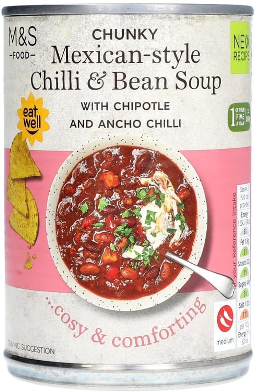 Marks & Spencer Three Bean Chili Vegetable Soup