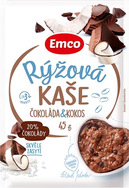 Emco Rýžová kaše čokoláda a kokos