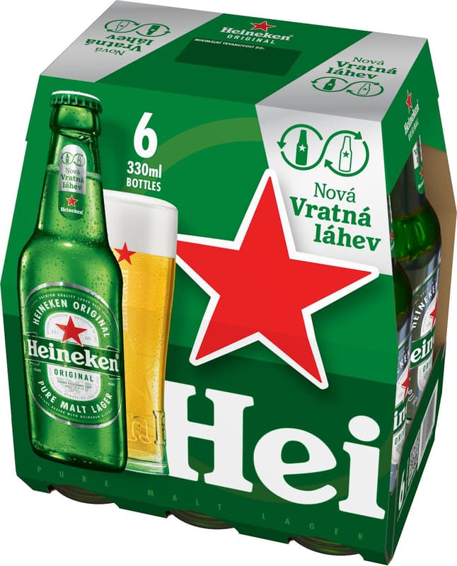 Heineken Pure Malt Lager Beer 6×0,33 l