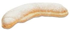 Banana donut with vanilla cream