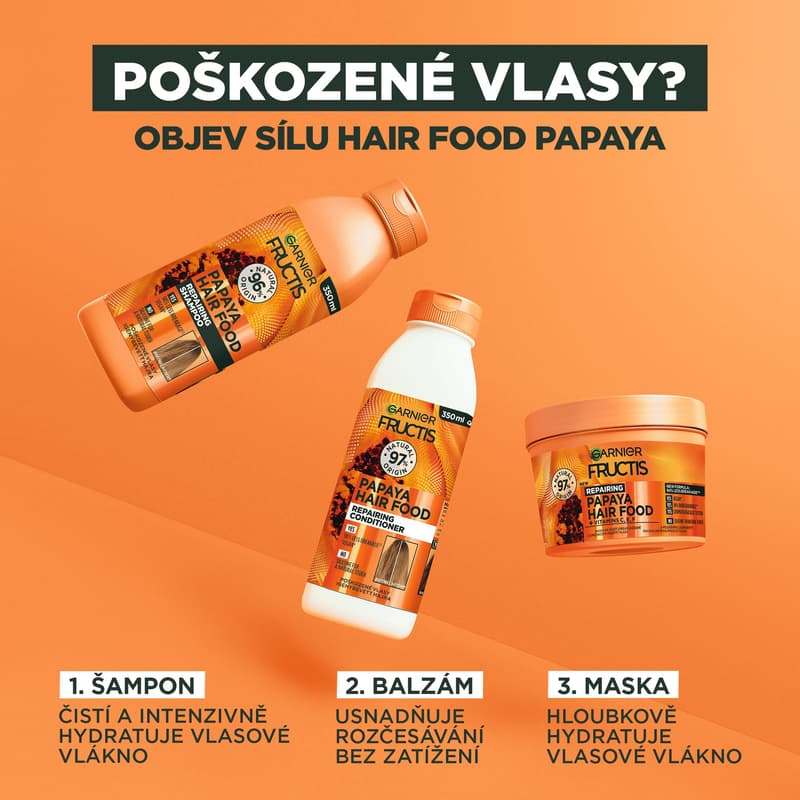 Garnier Fructis Hair Food Papaya šampon