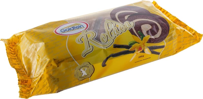 Goldfein Vanilla roulade decorated