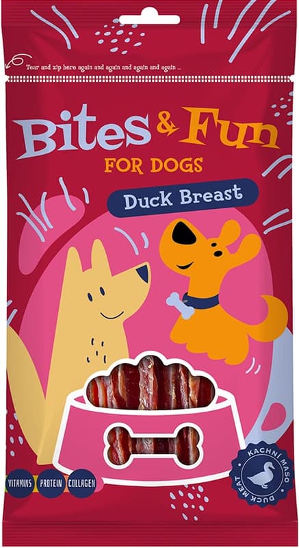 Akinu Bites & Fun kachní prsíčka pamlsek pro psy