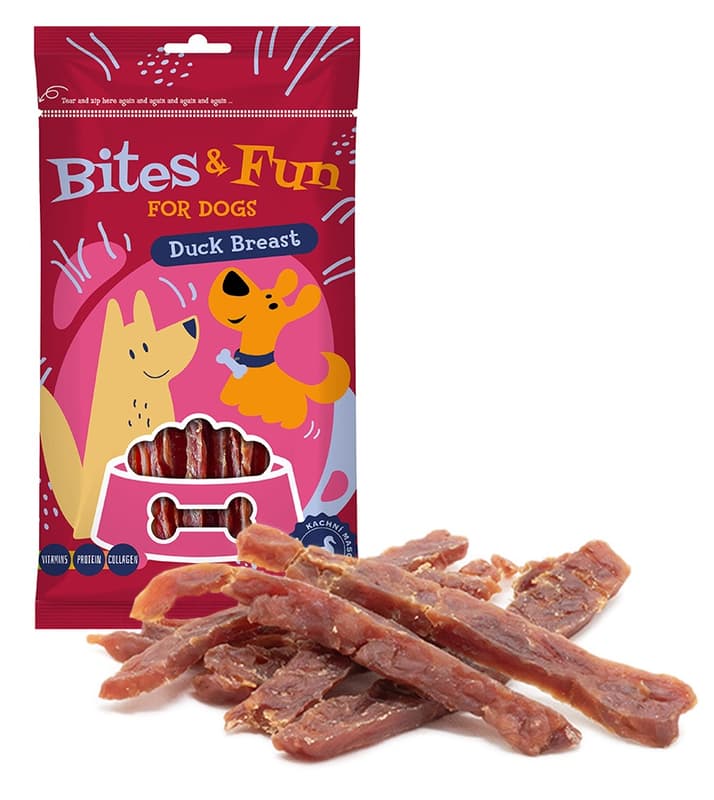 Akinu Bites & Fun kachní prsíčka pamlsek pro psy