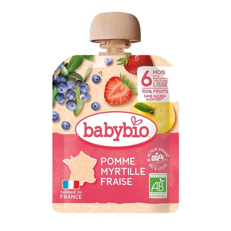 Babybio BIO Pureed apple, blueberries and strawberries